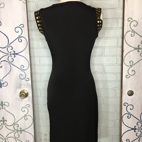 Micheal Kors Cocktail Dress Black w/Gold Studs Sm - Picture 6 of 13